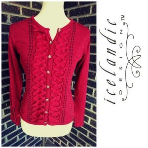 Icelandic Design Silk & Rayon Cardigan medium